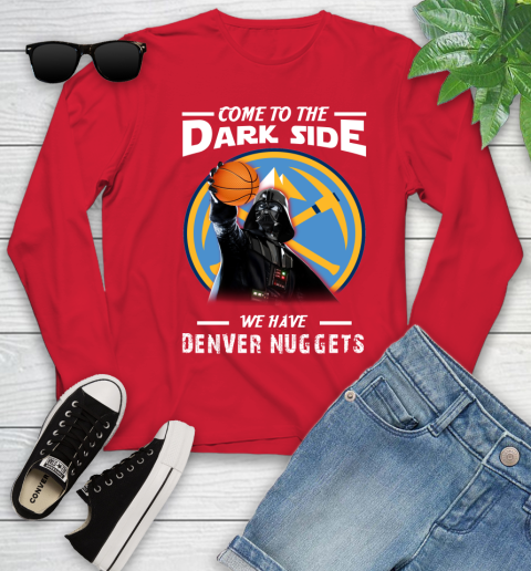 NBA Come To The Dark Side We Have Denver Nuggets Star Wars Darth Vader Basketball Youth Long Sleeve 11