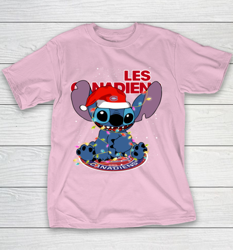 Montreal Canadiens NHL Hockey noel stitch Christmas Youth T-Shirt 5