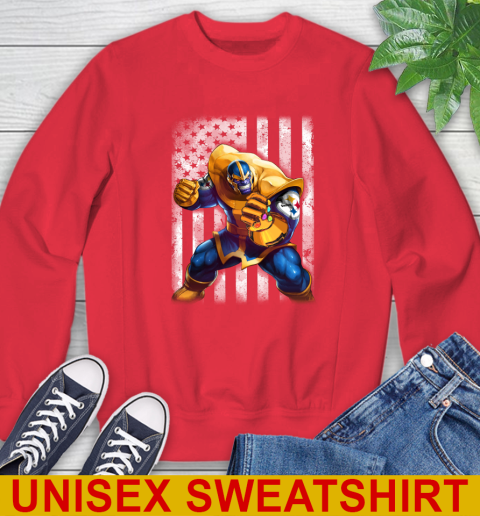 NFL Football Pittsburgh Steelers Thanos Marvel American Flag Shirt Sweatshirt 12