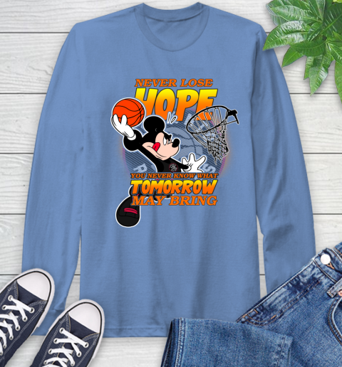 Toronto Raptors NBA Basketball Mickey Disney Never Lose Hope Long Sleeve T-Shirt 12