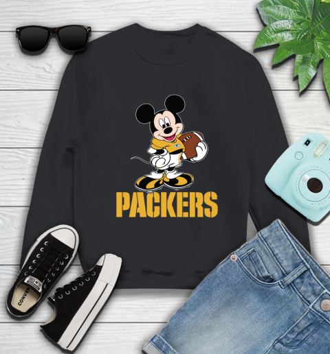 NFL Football Green Bay Packers Cheerful Mickey Mouse Shirt Sweatshirt