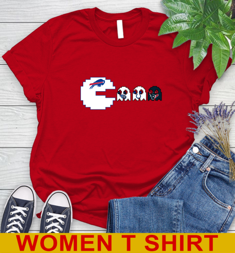 Buffalo Bills NFL Football Pac Man Champion Women's T-Shirt 10