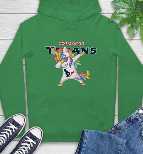 Houston Texans NFL Football Funny Unicorn Dabbing Sports Hoodie 8