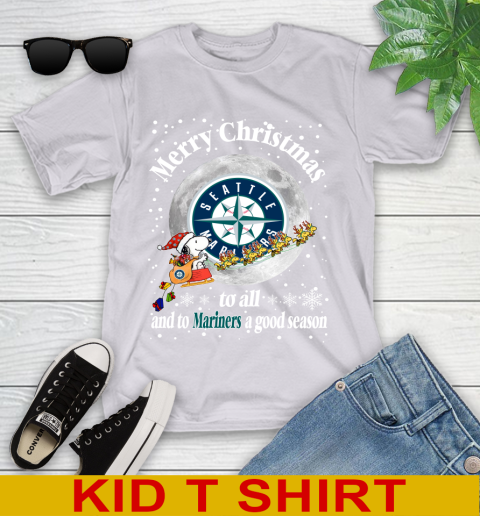 Seattle Mariners Merry Christmas To All And To Mariners A Good Season MLB Baseball Sports Youth T-Shirt 4