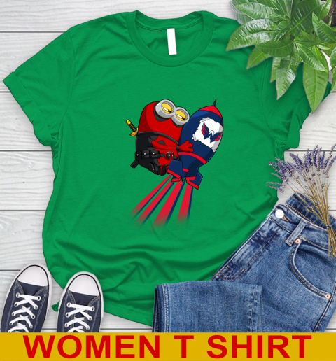 NHL Hockey Washington Capitals Deadpool Minion Marvel Shirt Women's T-Shirt 7