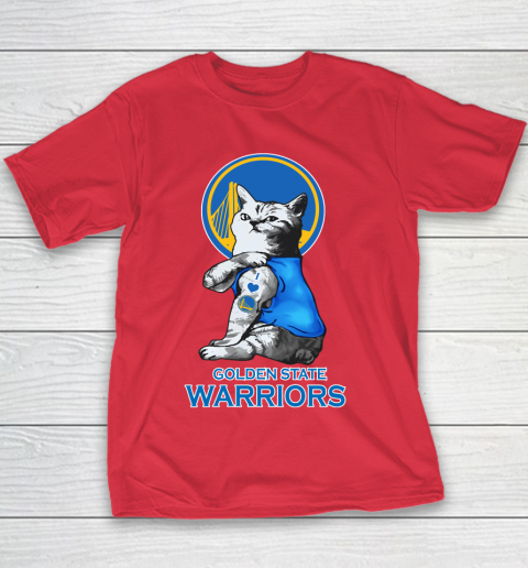 NBA Basketball My Cat Loves Golden State Warriors Youth T-Shirt 7