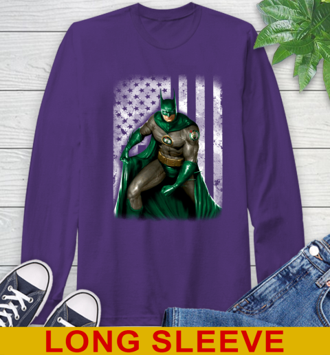 Boston Celtics NBA Basketball Batman DC American Flag Shirt Long Sleeve T-Shirt 5