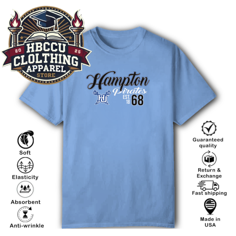 Hampton Pirates HBCU Est 1868 T-Shirt Hampton Pirates HBCU Est 1868 T-Shirt