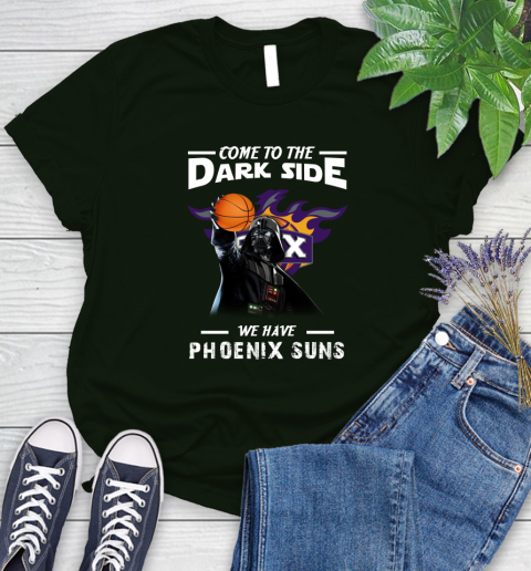 NBA Come To The Dark Side We Have Phoenix Suns Star Wars Darth Vader Basketball Women's T-Shirt 6