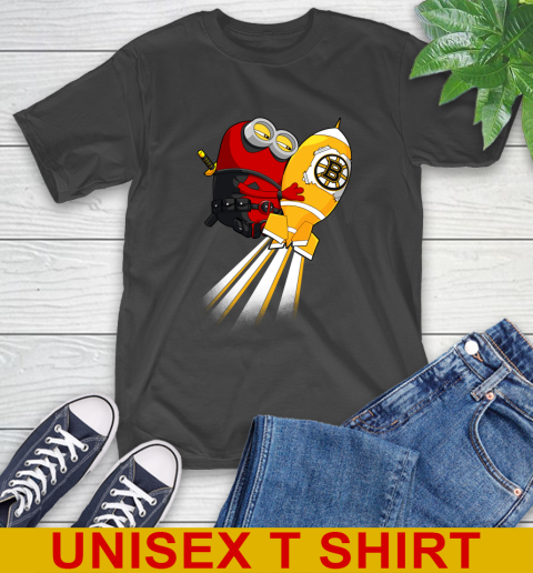 NHL Hockey Boston Bruins Deadpool Minion Marvel Shirt T-Shirt