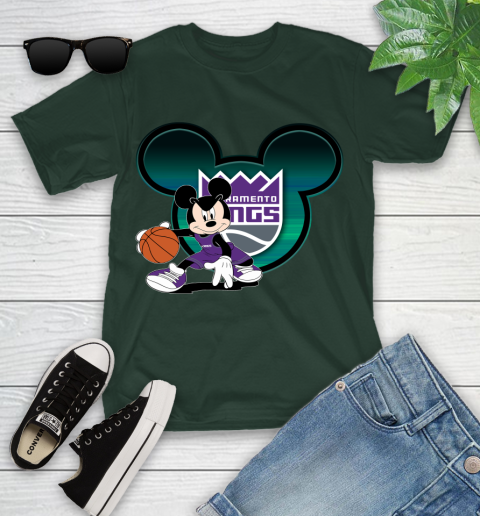 NBA Sacramento Kings Mickey Mouse Disney Basketball Youth T-Shirt 5