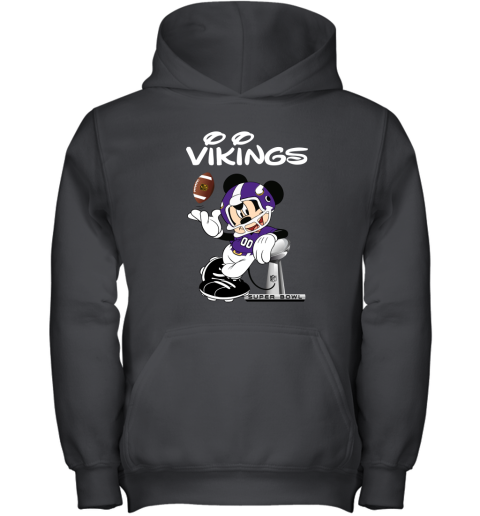 Mickey Vikings Taking The Super Bowl Trophy Football Youth Hoodie