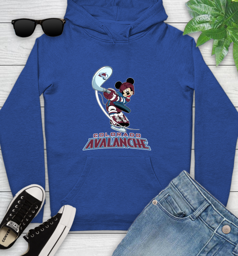 NHL Hockey Colorado Avalanche Cheerful Mickey Mouse Shirt Youth Hoodie 9