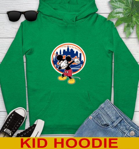 New York Mets MLB Baseball Dabbing Mickey Disney Sports Youth Hoodie 8