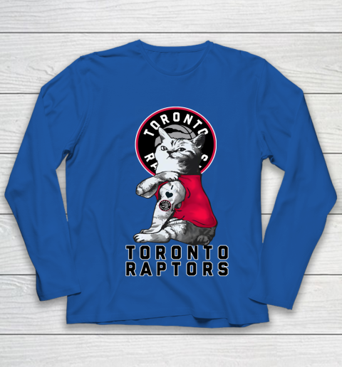 NBA Basketball My Cat Loves Toronto Raptors Youth Long Sleeve 7
