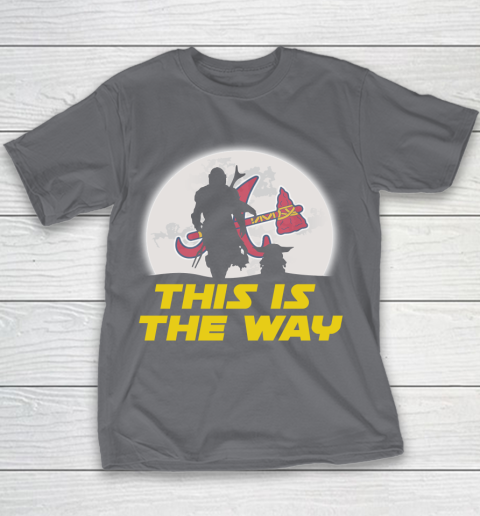 Atlanta Braves MLB Baseball Star Wars Yoda And Mandalorian This Is The Way Youth T-Shirt 5
