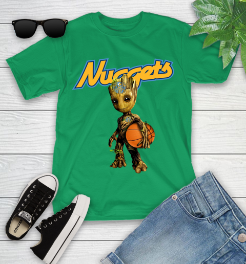 Denver Nuggets NBA Basketball Groot Marvel Guardians Of The Galaxy Youth T-Shirt 6