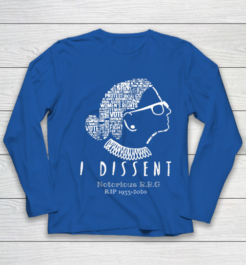 Notorious RBG 1833  2020 R.I.P Ruth Bader Ginsburg I Dissent Youth Long Sleeve 7