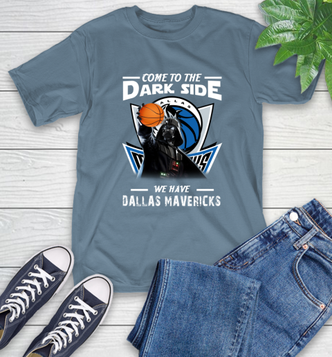 NBA Come To The Dark Side We Have Dallas Mavericks Star Wars Darth Vader Basketball T-Shirt 8