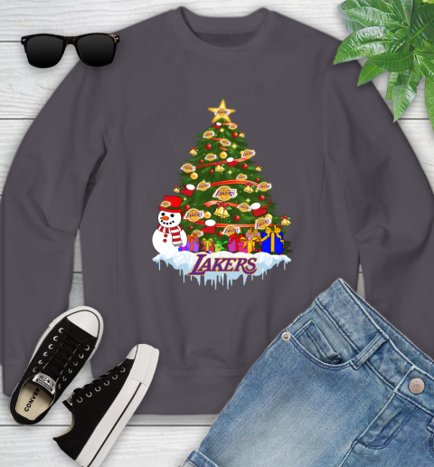 Los Angeles Lakers Merry Christmas NBA Basketball Sports Youth Sweatshirt 6