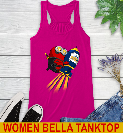 NBA Basketball Denver Nuggets Deadpool Minion Marvel Shirt Racerback Tank 6