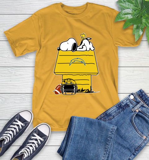 Los Angeles Chargers NFL Football Snoopy Woodstock The Peanuts Movie T-Shirt 3