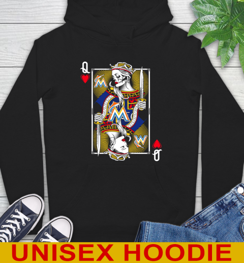 MLB Baseball Miami Marlins The Queen Of Hearts Card Shirt Hoodie