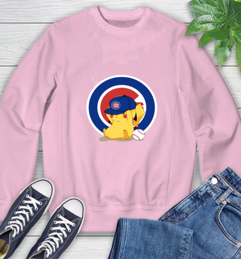 MLB Pikachu Baseball Sports Chicago Cubs Sweatshirt 9