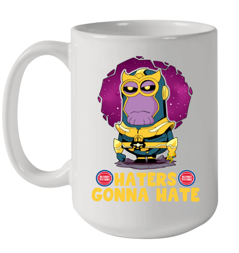 NBA Basketball Detroit Pistons Haters Gonna Hate Thanos Minion Marvel Shirt Ceramic Mug 15oz