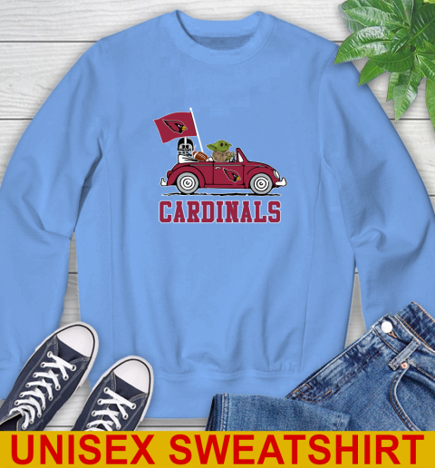 NFL Football Arizona CardinalsDarth Vader Baby Yoda Driving Star Wars Shirt Sweatshirt 11