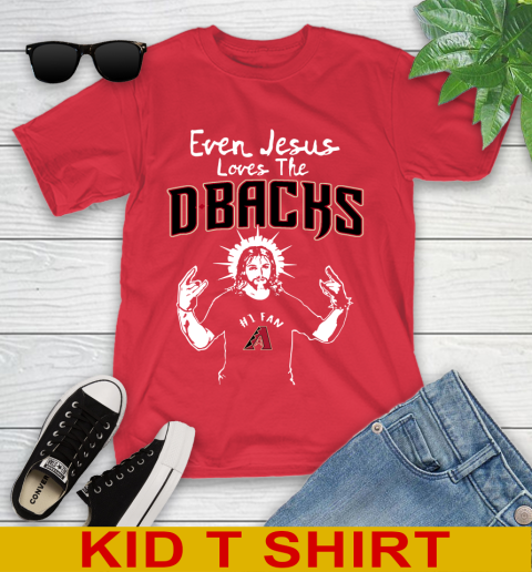Arizona Diamondbacks MLB Baseball Even Jesus Loves The Dbacks Shirt Youth T-Shirt 11