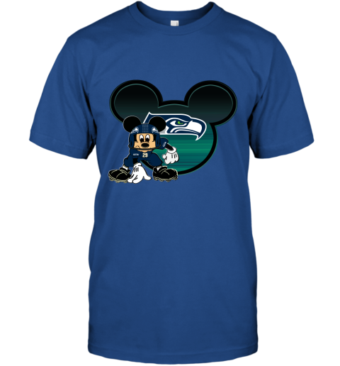 NFL Mickey Mouse I Only Roll With Seattle Seahawks Women's T-Shirt 