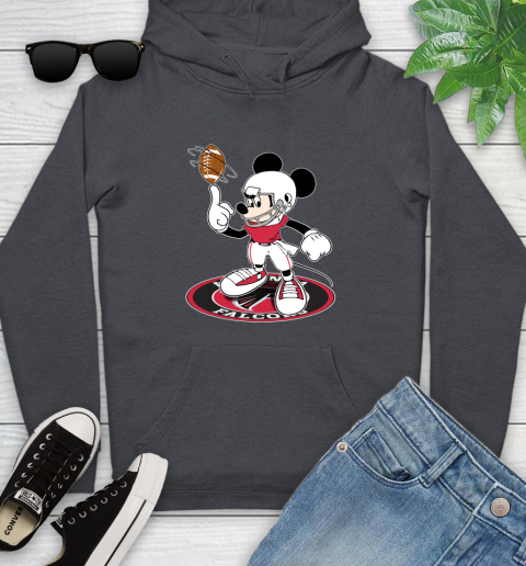 NFL Football Atlanta Falcons Cheerful Mickey Disney Shirt Youth Hoodie 8