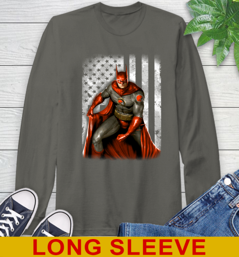 Cleveland Browns NFL Football Batman DC American Flag Shirt Long Sleeve T-Shirt 10