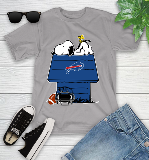 Buffalo Bills NFL Football Snoopy Woodstock The Peanuts Movie Youth T-Shirt 4