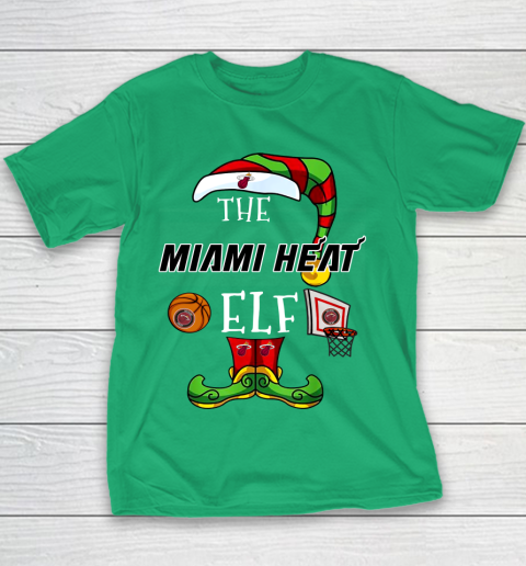 Miami Heat Christmas ELF Funny NBA Youth T-Shirt 3