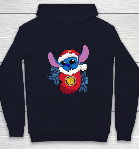 Pittsburgh Pirates Christmas Stitch In The Sock Funny Disney MLB Youth Hoodie 3