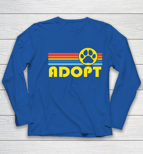 Rescue Animal Adoption Adopt Cat or Dog Vintage Retro Sunset Youth Long Sleeve 7