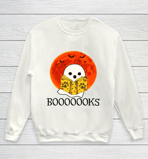 Booooooks T Shirt Boo Read Books Lover Halloween Long Sleeve T Shirt.E9S2TVU9C0 Youth Sweatshirt