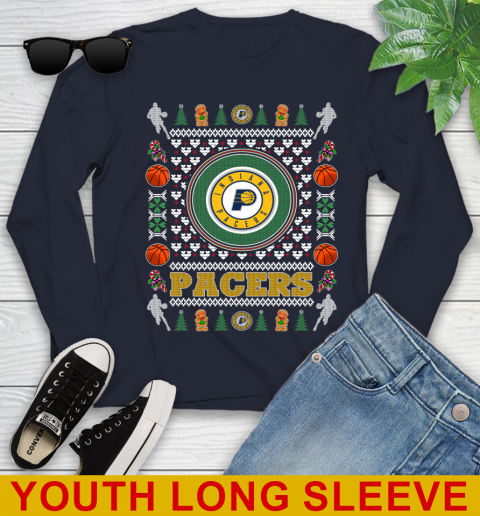 Indiana Pacers Merry Christmas NBA Basketball Loyal Fan Youth Long Sleeve 2