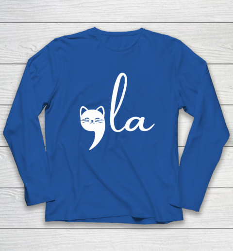 Cat Comma La Kamala Harris For President 2024 Election Long Sleeve T-Shirt 5