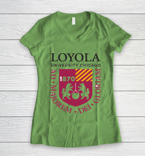 Loyola University Chicago 1870 Women's V-Neck T-Shirt 5
