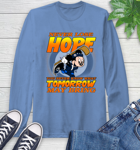 Winnipeg Jets NHL Hockey ootball Mickey Disney Never Lose Hope Long Sleeve T-Shirt 12