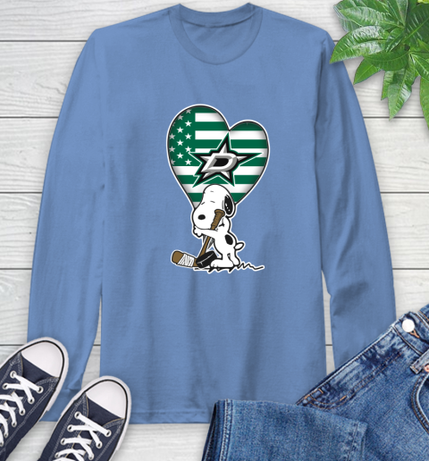Dallas Stars NHL Hockey The Peanuts Movie Adorable Snoopy Long Sleeve T-Shirt 11