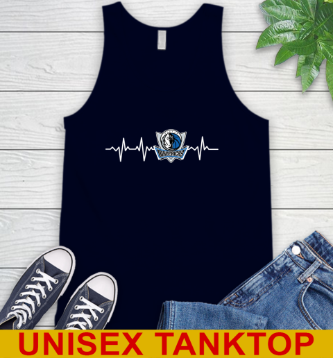 Dallas Mavericks NBA Basketball Heart Beat Shirt Tank Top - Image 3