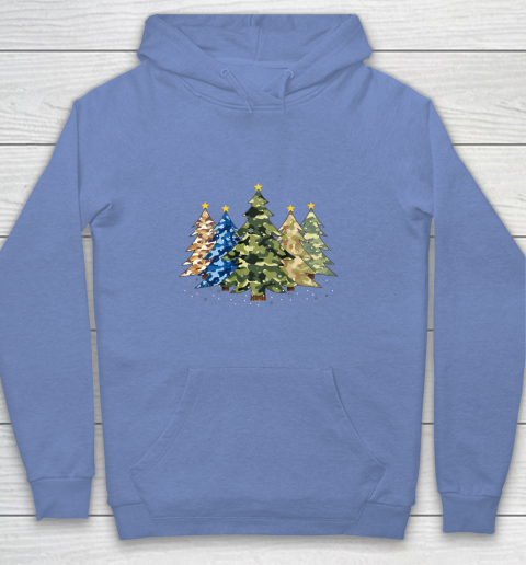 Camo Print Christmas Trees with Camouflage Print Xmas Youth Hoodie 8
