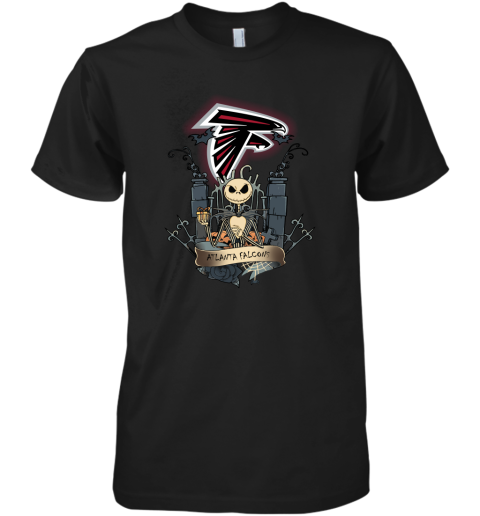 Atlanta Falcons Jack Skellington This Is Halloween NFL Premium Men's T-Shirt