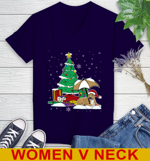 American Staffordshire Terrier Christmas Dog Lovers Shirts 75