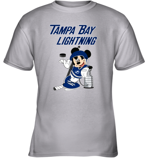 Mickey Tampa Bay Lightning With The Stanley Cup Hockey NHL Youth T-Shirt 