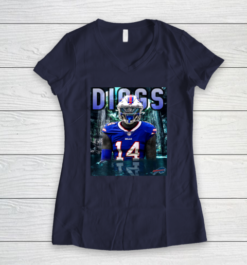 Stefon Diggs Shirt Buffalo Bills Women's V-Neck T-Shirt 7